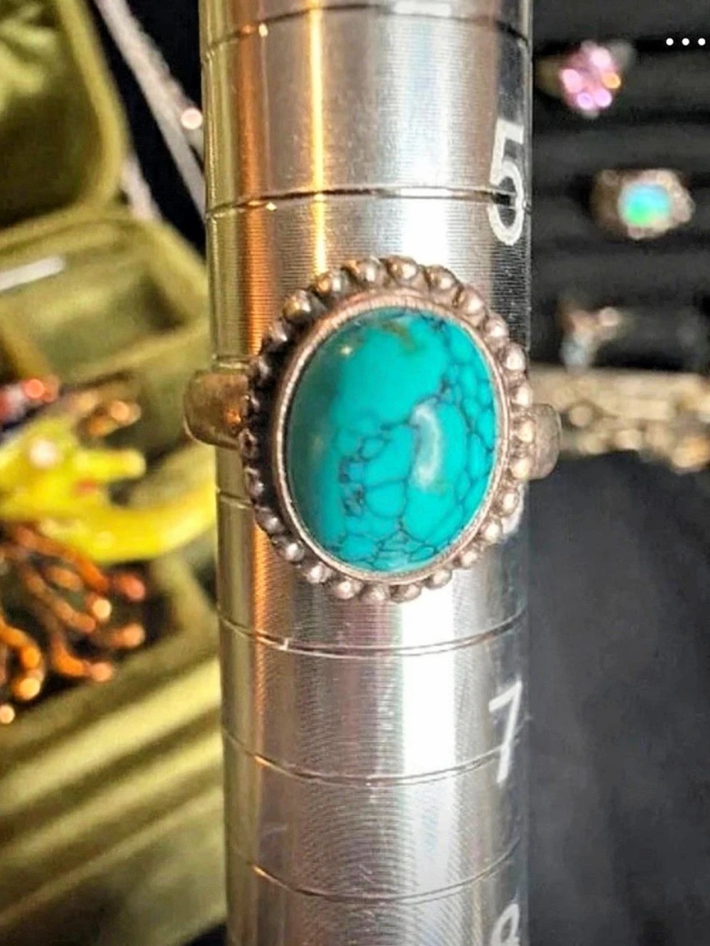 Turquoise Oval Statement Ring